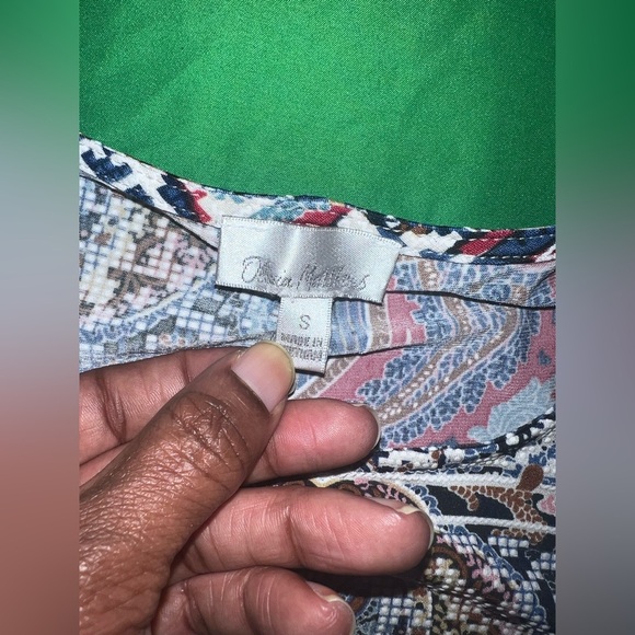 Olivia Matthew’s Multicolor Ruffle Sleeve Mini Dress size Small - Picture 4 of 4